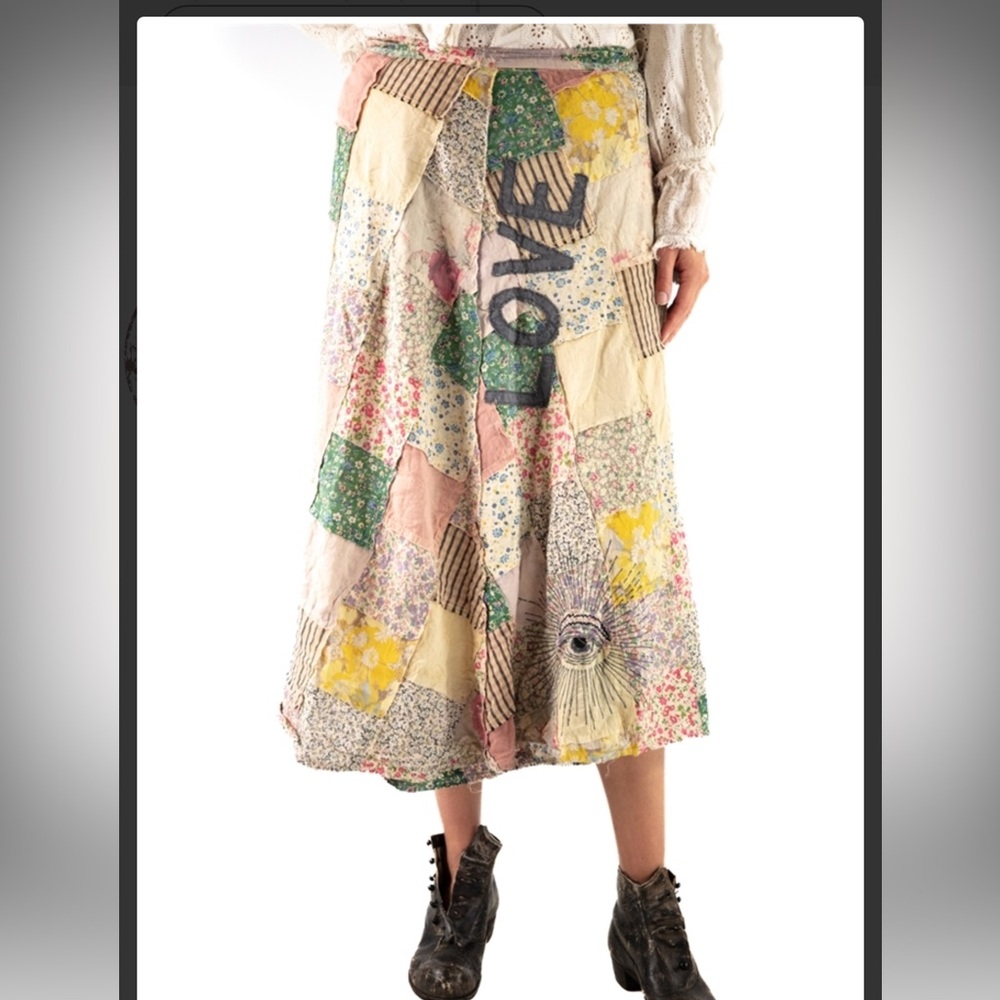**SOLD** Magnolia Pearl Patchwork Sascha Wrap Skirt
